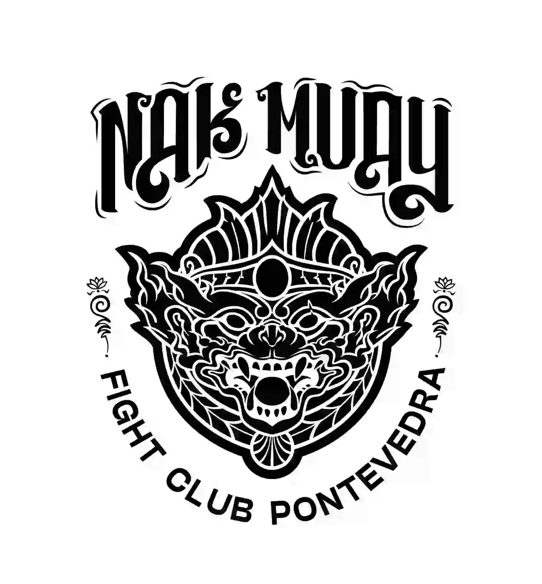 Imagotipo de Nak Muay, negro sobre fondo blanco