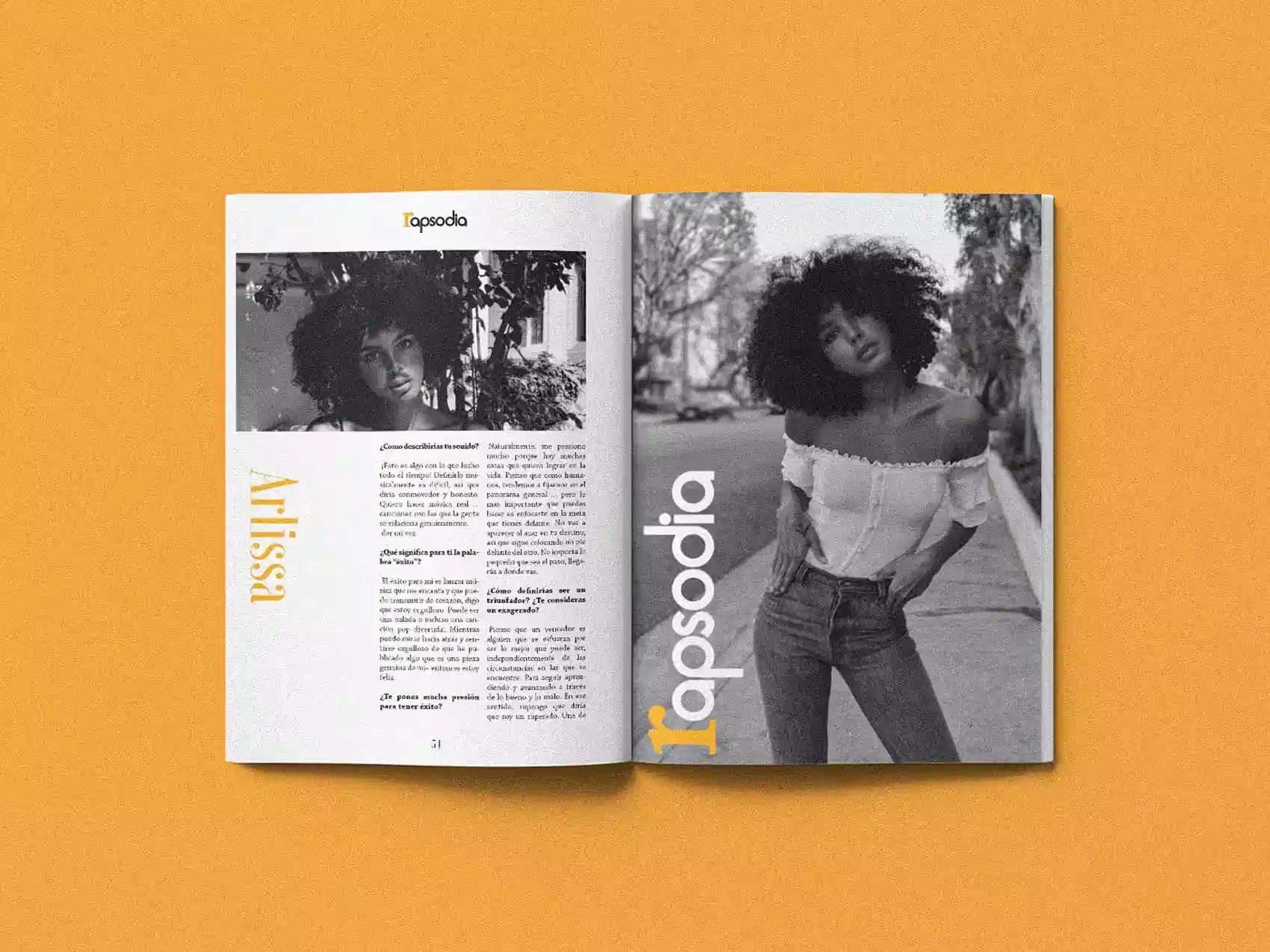 Sección de la revista Rapsodia dedicada a Arlissa