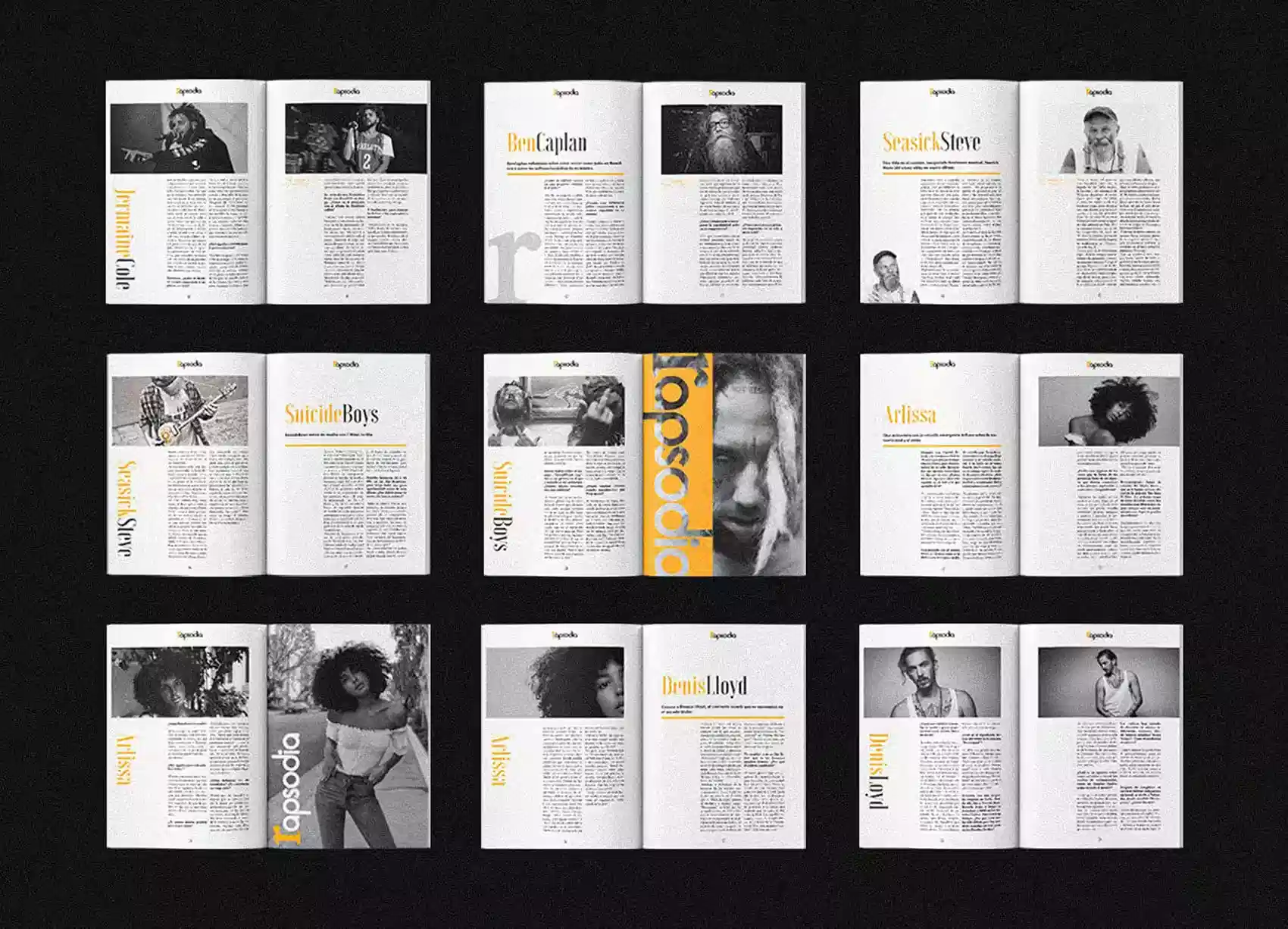 Edición de muestra de la revista Rapsodia parte 3