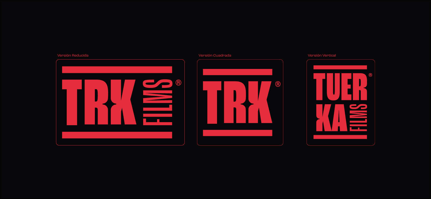 Diferentes formatos del logotipo de La Tuerka Films